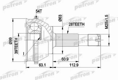 Patron PCV1120 - Jeu de joints, arbre de transmission cwaw.fr