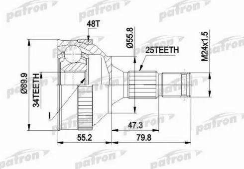 Patron PCV1176 - Jeu de joints, arbre de transmission cwaw.fr