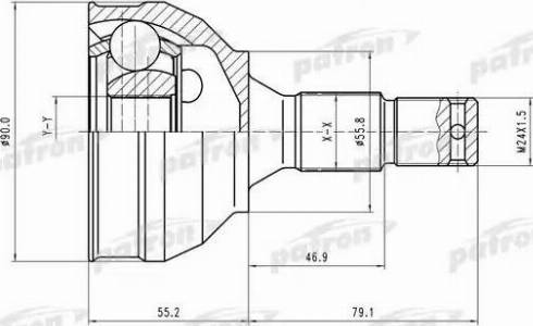 Patron PCV1177 - Jeu de joints, arbre de transmission cwaw.fr