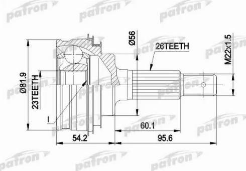 Patron PCV1346 - Jeu de joints, arbre de transmission cwaw.fr