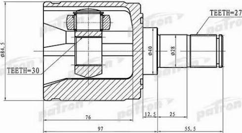 Patron PCV1340 - Jeu de joints, arbre de transmission cwaw.fr