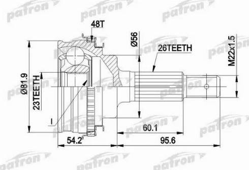 Patron PCV1347 - Jeu de joints, arbre de transmission cwaw.fr