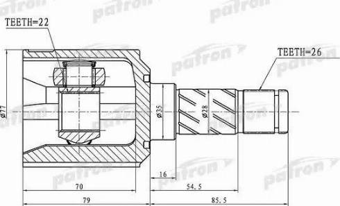 Patron PCV1359 - Jeu de joints, arbre de transmission cwaw.fr