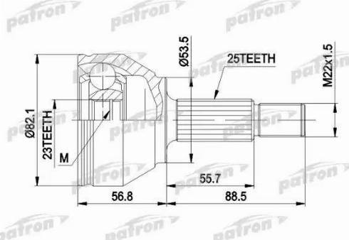 Patron PCV1354 - Jeu de joints, arbre de transmission cwaw.fr