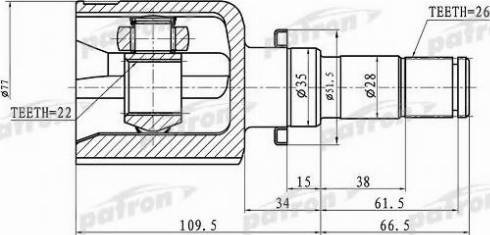 Patron PCV1363 - Jeu de joints, arbre de transmission cwaw.fr