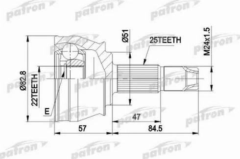 Patron PCV1306 - Jeu de joints, arbre de transmission cwaw.fr