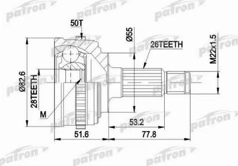 Patron PCV1301 - Jeu de joints, arbre de transmission cwaw.fr