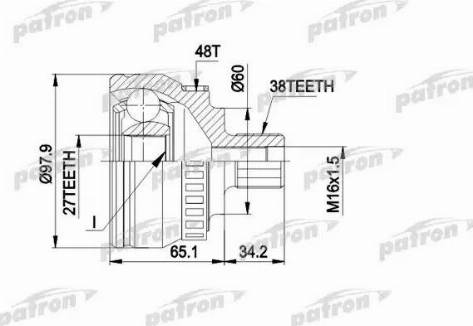 Patron PCV1389 - Jeu de joints, arbre de transmission cwaw.fr