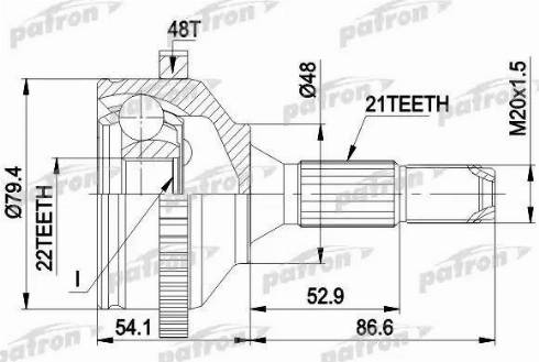 Patron PCV1382 - Jeu de joints, arbre de transmission cwaw.fr