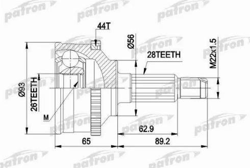 Patron PCV1328 - Jeu de joints, arbre de transmission cwaw.fr