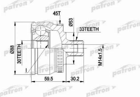 Patron PCV1375 - Jeu de joints, arbre de transmission cwaw.fr