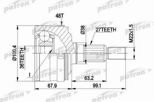 Patron PCV1373 - Jeu de joints, arbre de transmission cwaw.fr