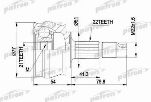 Patron PCV1296 - Jeu de joints, arbre de transmission cwaw.fr