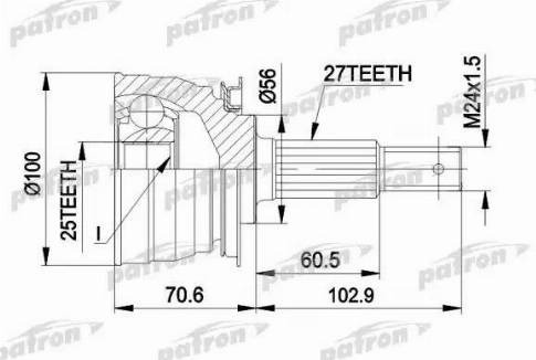 Patron PCV1249 - Jeu de joints, arbre de transmission cwaw.fr