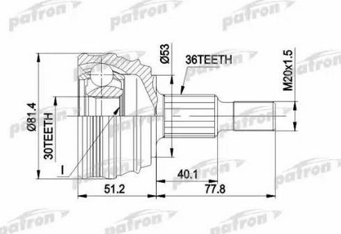 Patron PCV1241 - Jeu de joints, arbre de transmission cwaw.fr