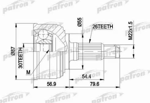 Patron PCV1255 - Jeu de joints, arbre de transmission cwaw.fr