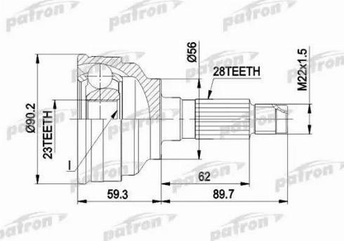 Patron PCV1268 - Jeu de joints, arbre de transmission cwaw.fr