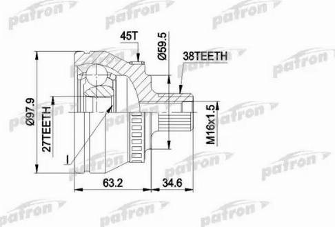 Patron PCV1267 - Jeu de joints, arbre de transmission cwaw.fr