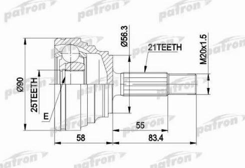 Patron PCV1204 - Jeu de joints, arbre de transmission cwaw.fr