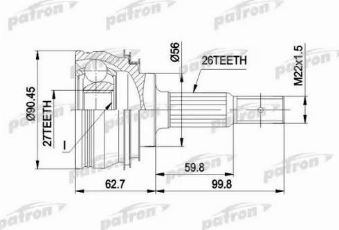 Patron PCV1207 - Jeu de joints, arbre de transmission cwaw.fr