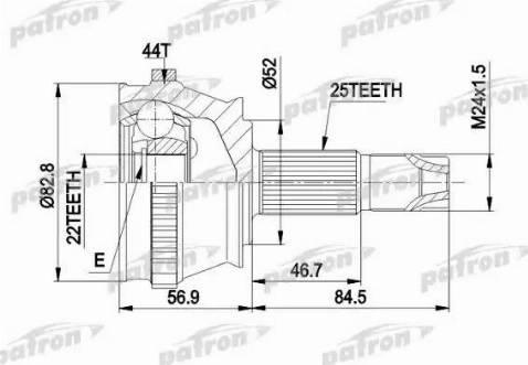 Patron PCV1210 - Jeu de joints, arbre de transmission cwaw.fr