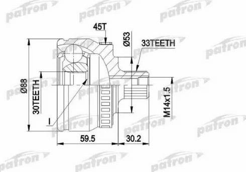 Patron PCV1239 - Jeu de joints, arbre de transmission cwaw.fr