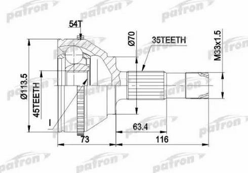 Patron PCV1236 - Jeu de joints, arbre de transmission cwaw.fr