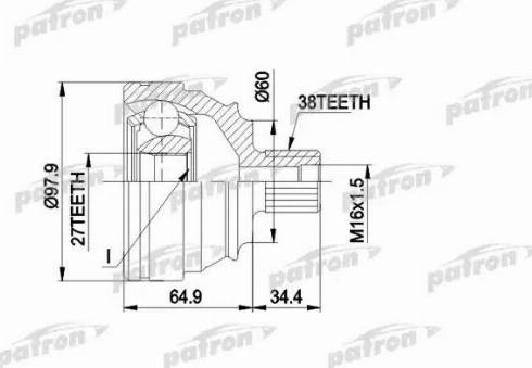 Patron PCV1230 - Jeu de joints, arbre de transmission cwaw.fr