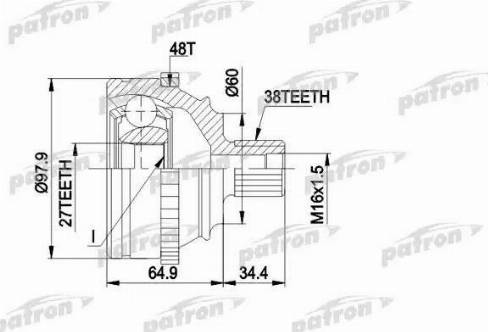 Patron PCV1229 - Jeu de joints, arbre de transmission cwaw.fr