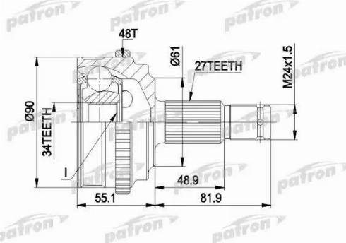 Patron PCV1222 - Jeu de joints, arbre de transmission cwaw.fr