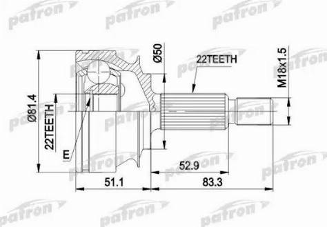 Patron PCV1273 - Jeu de joints, arbre de transmission cwaw.fr