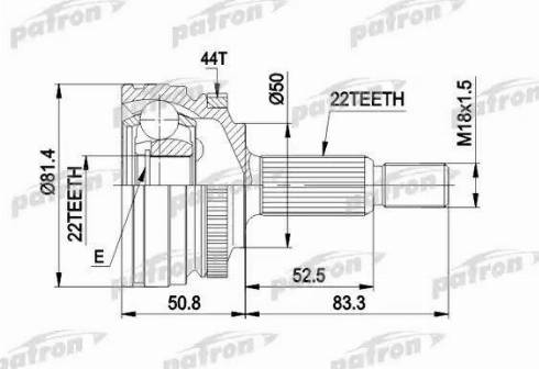 Patron PCV1272 - Jeu de joints, arbre de transmission cwaw.fr