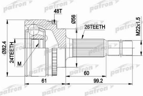 Patron PCV3445 - Jeu de joints, arbre de transmission cwaw.fr