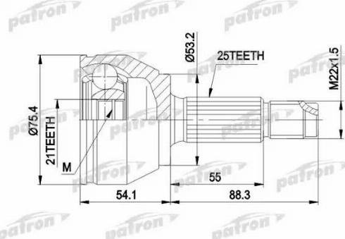 Patron PCV3385 - Jeu de joints, arbre de transmission cwaw.fr