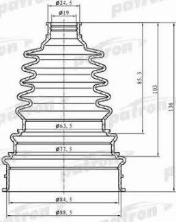 Patron PDC0001 - Joint-soufflet, arbre de commande cwaw.fr