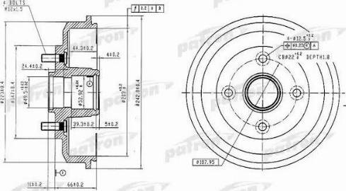 Patron PDR1584 - Tambour de frein cwaw.fr