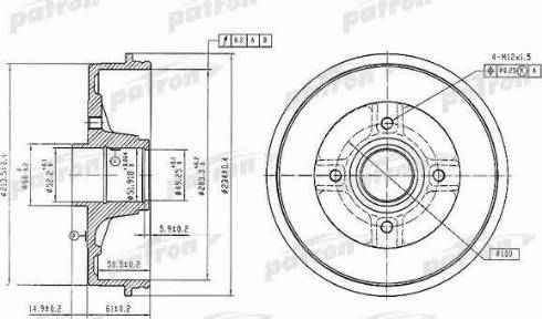 Patron PDR1347 - Tambour de frein cwaw.fr