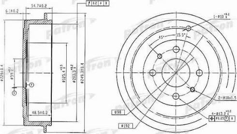 Patron PDR1225 - Tambour de frein cwaw.fr