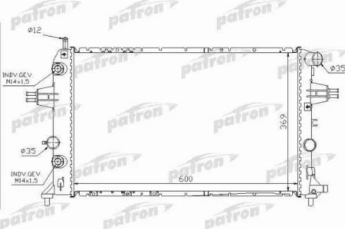 Patron PRS3584 - Radiateur, refroidissement du moteur cwaw.fr