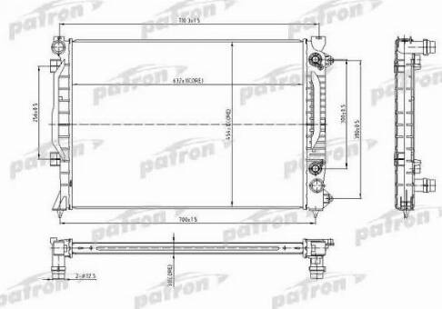 Patron PRS3011 - Radiateur, refroidissement du moteur cwaw.fr