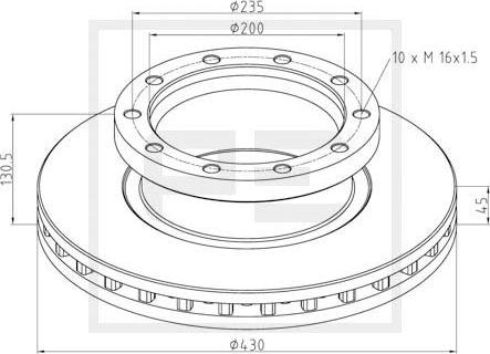 PE Automotive 466.100-00A - Disque de frein cwaw.fr