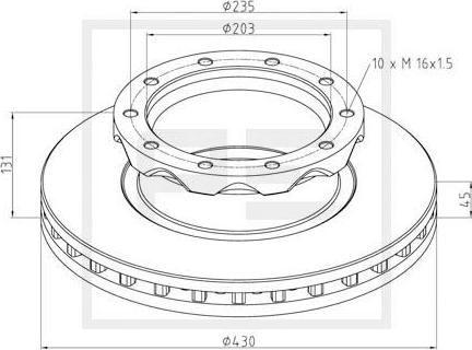 PE Automotive 466.102-00A - Disque de frein cwaw.fr