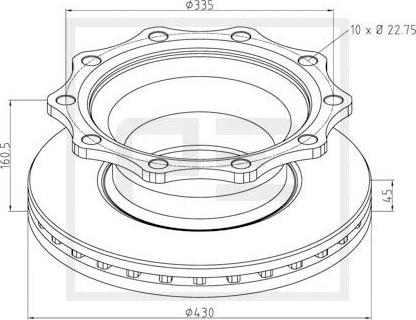 PE Automotive 066.251-00A - Disque de frein cwaw.fr