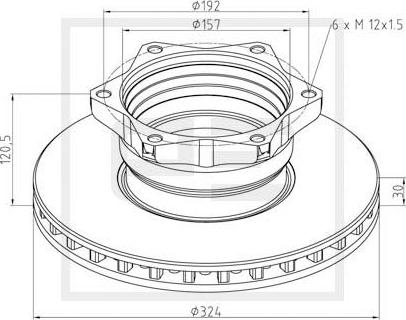 PE Automotive 016.653-00A - Disque de frein cwaw.fr