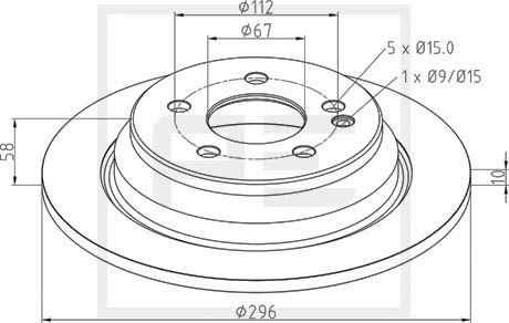 PE Automotive 016.673-00A - Disque de frein cwaw.fr