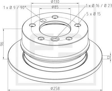 PE Automotive 016.290-00A - Disque de frein cwaw.fr