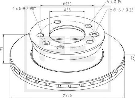 PE Automotive 016.291-00A - Disque de frein cwaw.fr