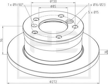 PE Automotive 016.292-00A - Disque de frein cwaw.fr