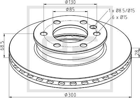 PE Automotive 016.271-00A - Disque de frein cwaw.fr