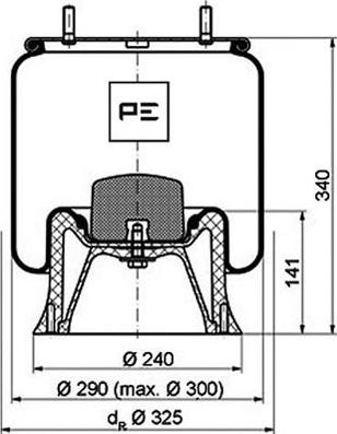 PE Automotive 084.099-72A - Ressort pneumatique, suspension pneumatique cwaw.fr